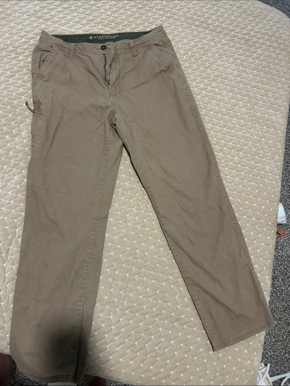 Men’s Straight-Leg Chinos in Khaki by L.L. Bean